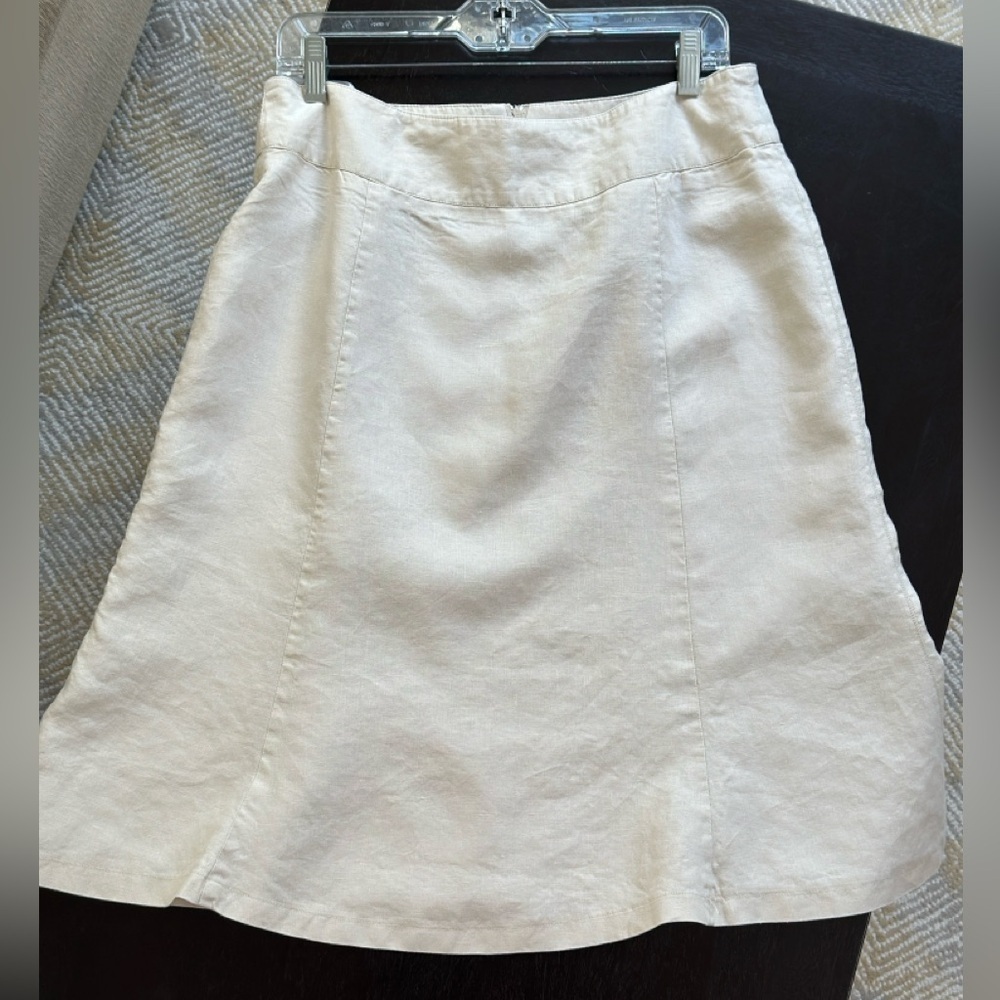 M&S Linen Tulip Bottom Midi Skirt